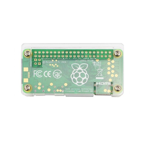 Raspberry Pi Zero W Case with Heat Sink (Clear) - X2 Robotics in Canada